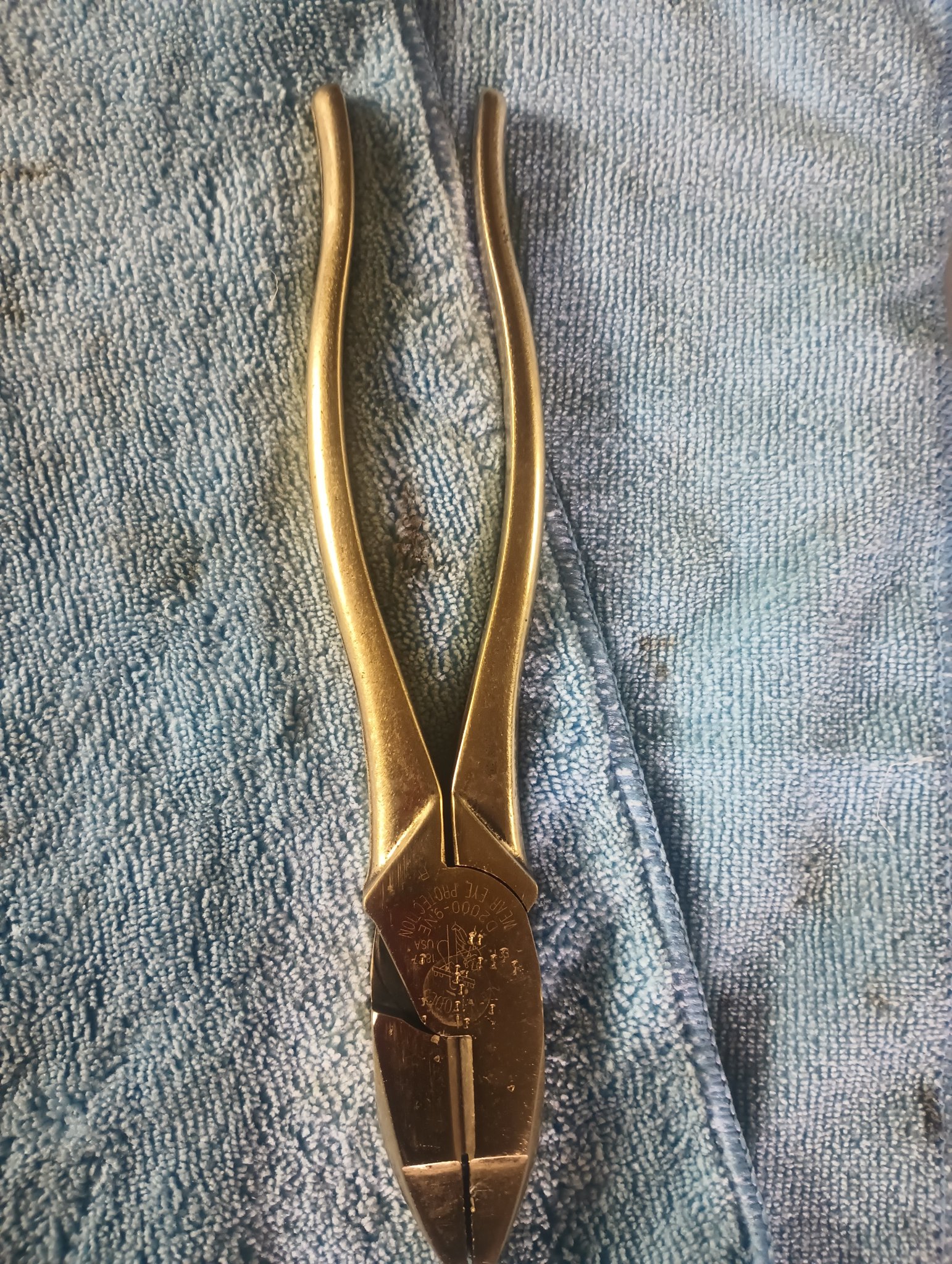 ChromeKarats gold plating work — Gold Klein Pliers